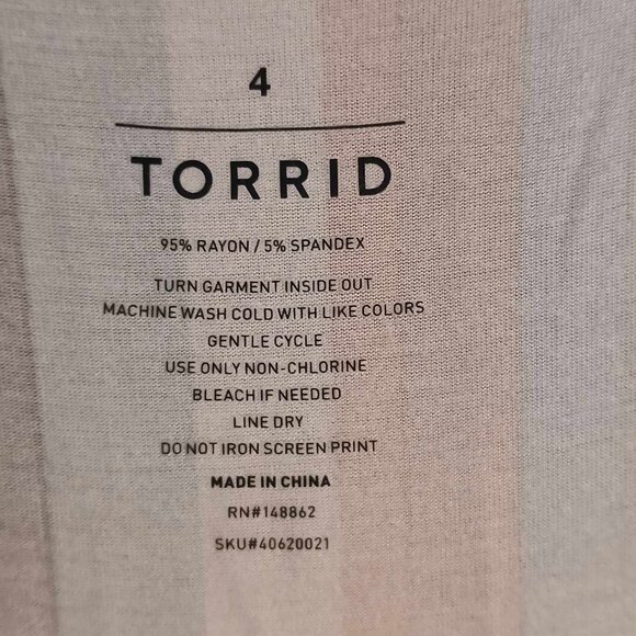 🌈 Torrid Multicolored Striped Jersey Hi-Lo Maxi Dress size 4x Like New! - Picture 5 of 5